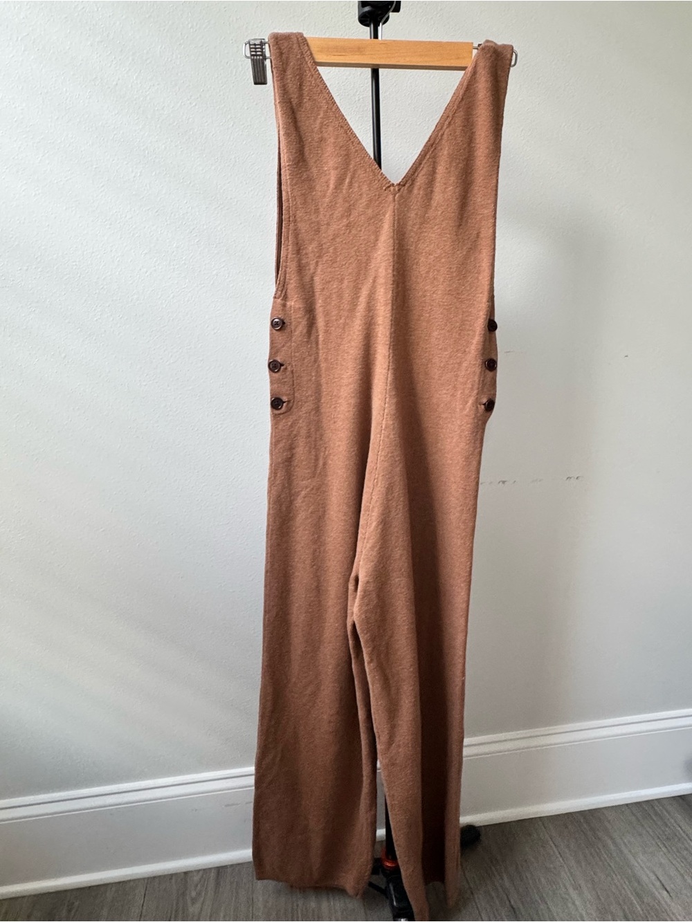 Alex Mill Ollie Overall Sweater Knit XS Heather Acorn Brown